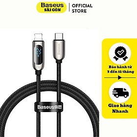 Mua Cáp sạc nhanh tích hợp màn hình LED Baseus Display Fast Charging Data Cable Type-C to IP 20W CATLSK- Hàng chính hãng