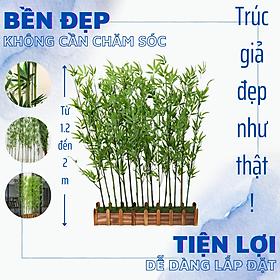 Cành trúc giả trang trí Combo cây trúc giả - Size từ 120cm đến 150cm - Cây giả, hoa lụa Decor trang trí nhà cửa - Combo 50 cây - 120cm