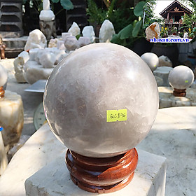 Mua Quả cầu phong thủy đá thạch anh hồng tự nhiên QC876 nặng 4.5kg đường kính 15 cm – vật phẩm phong thủy may mắn