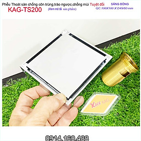 Mua Thoát sàn chống hôi KAG-TS200 10x10cm đế đầu đạn   phễu thu nước mặt inox kín chống côn trùng thoát nhanh sử dụng tốt