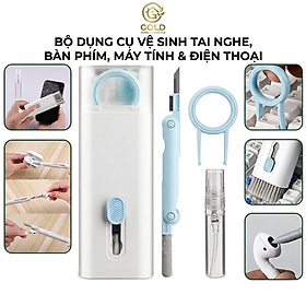 Bộ Vệ Sinh Laptop Đa Năng 7 in 1 Cao Cấp Vệ Sinh Tai Nghe, Bàn Phím, Điện Thoại, Máy Tính, Màn Hình, Máy ảnh