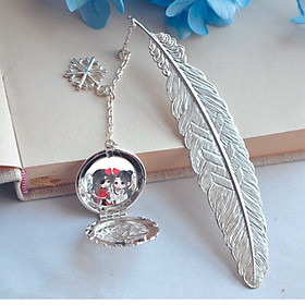 Bookmark lông vũ IN HÌNH Thiên Quan Tứ Phúc manhua đam mĩ chibi