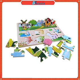 Đồ chơi xếp hình nông trại, Đồ chơi gỗ Winwintoys