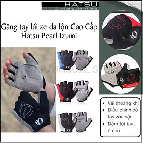 Găng tay lai xe da lộn Cao Cấp Hatsu Pearl Izumi, Găng tay đi phượt - Găng tay chạy xe máy, Xe đạp, Có Đệm Chống Sốc - Hàng chính hãng  - Xám