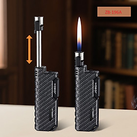 Vỏ hộp quẹt bật lửa ngọn ZB-196A có ô quan sát dung lượng ga, đầu thu ngắn kéo dài linh hoạt