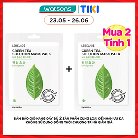 Mặt Nạ Lebelage Green Tea Solution Mask Pack Calming Effect Chiết Xuất Trà Xanh 25g