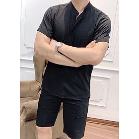 Bộ Quần Áo Đũi Nam Đen Dáng Vừa Phong Cách SETDEN99