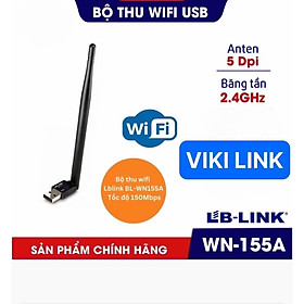 Usb wifi LB-LINK BL-WN155A nhỏ gọn có ăng ten, bắt sóng wifi xa hơn, khỏe hơn, mạnh hơn - Hàng nhập khẩu