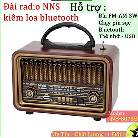 Mua Đài FM radio Bluetooth/USB/TF NNS 8070BT Đài phát thanh cổ điển Hàng Chính Hãng