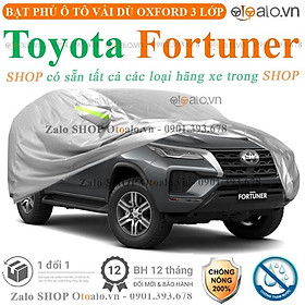 Bạt phủ ô tô dành cho xe Toyota Fortuner 3 lớp cao cấp