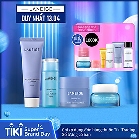 Combo Laneige dưỡng ẩm đặc biệt dành cho da khô (Sữa rửa mặt Multi Deep Cleanser 50ml và Mặt nạ dưỡng ẩm Water Sleeping Mask 25ml)
