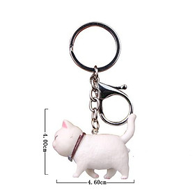 Móc chìa khóa gắn mô hình 9 mẫu mèo mập dễ thương version 1