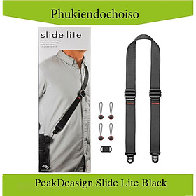 Dây máy ảnh PeakDeasign Slide Lite Black, Bản Trung - Hàng Chính Hãng