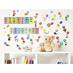 Decal dán tường bảng chữ cái bóng bay