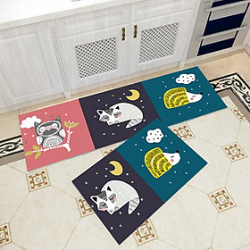 Bộ 2 thảm trang trí, thảm bếp cao cấp GOO14 (40x60 cm và 40x120 cm)