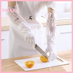 Mua Găng Tay Rửa Bát Silicon Siêu Dai Hình Hươu (Loại Dài)