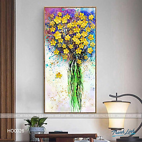 Bộ tranh Canvas treo tường trang trí họa tiết HOA - HO0026