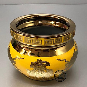 Mua Bát nhang bằng sứ nhũ kimsa vàng Kim mẫu lựu tròn HAN1822