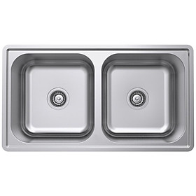 Chậu Inox Hafele HS20-SSN2R90M - Hàng Chính Hãng