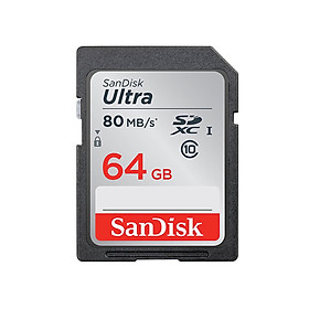 Thẻ Nhớ SDHC SanDisk Ultra 64GB UHS-I - 80MB/s - Hàng Chính Hãng
