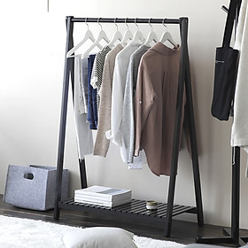 Giá Treo Quần Áo Gỗ 1 Tầng Size M A Hanger 1FM Nội Thất Kiểu Hàn BEYOURs - Đen