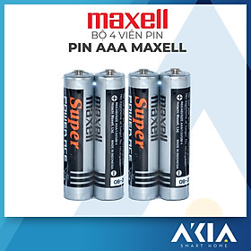 Combo 4 viên pin Maxell AAA TEM BẠC - HÀNG CHÍNH HÃNG