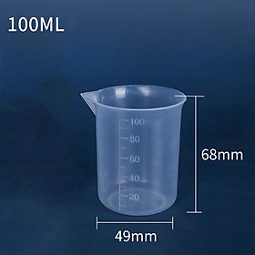 Mua Cốc đong chia vạch cốc đo định lượng dụng cụ đo lường nhựa dẻo trong suốt có mỏ 50ml -100ml - 250ml - 500ml