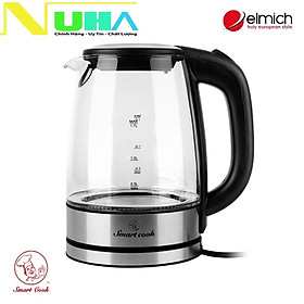 Mua Ấm siêu tốc thủy tinh cao cấp Smartcook 3859 thương hiệu của Elmich cao cấp  dung tích 1.7L  công suất 1850W-Hàng chính hãng