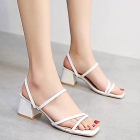 Guốc Mã NKG28 Gót Vuông 4 Dây Đi Được 2 Kiểu Tôn Chân Xinh Xắn