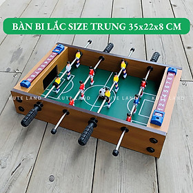 Bàn bi lắc banh lắc bóng đá cỡ trung 4 tay cầm 35x22x8 cm phù hợp cho bé và người lớn