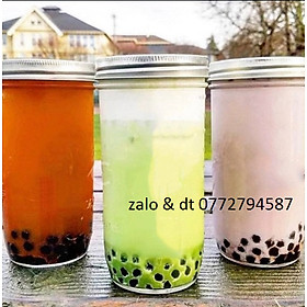 Mua Hũ Thủy Tinh Đái Nhỏ Nắp Nhôm Đựng Gia Vị 650ml - hũ trơn