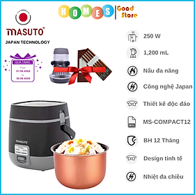 Mua Nồi Cơm Điện Mini MASUTO MS- COMPACT 12 Công Nghệ Nhật Bản Dung Tích 1.2L Công Suất 250W - Hàng Chính Hãng