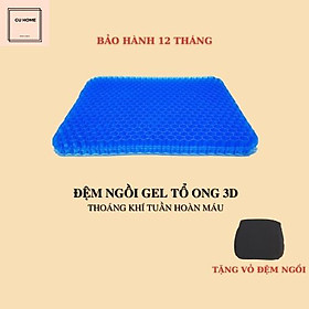 Hình ảnh Đệm Ngồi Gel Lưới 3D Thoáng Khí Tuần Hoàn Máu, Đệm Gel Tổ Ong Lót Ghế Ngồi Văn Phòng, Ô Tô Tiện Lợi