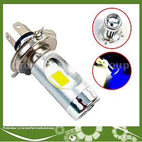 Đèn pha led chân H4 E01D siêu sáng dành cho mô tô, xe máy (Ánh sáng trắng xanh) Green Networks Group