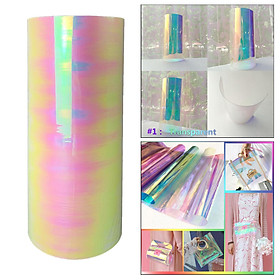 Hình ảnh Clear Glossy Rainbow Film Holographic Vinyl  Paper for Package Bag Sewing Bow Craft Applique Plotters Bag DIY