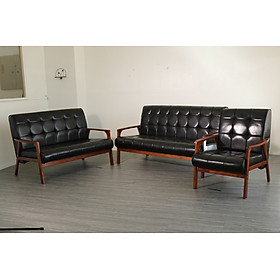 Sofa cổ điển Juno sofa ba chỗ màu nâu, đen 