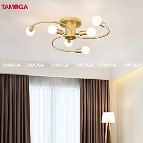 Mua Đèn treo trần phòng khách chữ S 6/8 tay TAMOGA EVINSY 1190+ Tặng kèm bóng led
