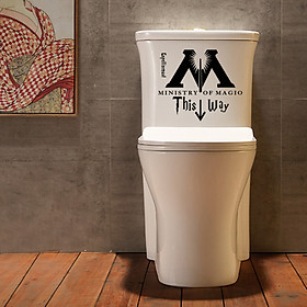 Gobestart Ministry Of Magic Of This Way Bathroom Doors Decoration Wall Stickers Wall