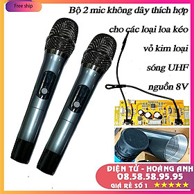 Mua Bộ 2 Mic Loa kéo không dây Cao Cấp thích hơp cho tất cả loa kéo