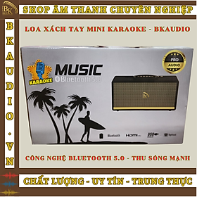 Loa karaoke xách tay Bluetooth , 300w , pin trâu , âm chất , sp được sx tại cty Bkaudio - bảo hành dài hạn lên đến 12 tháng . Kt 26x26x46cm năng động trong mọi cuộc vui.