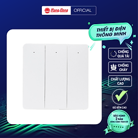 Mua Công tắc 2 chiều không dây Rạng Đông Model: CT2C V1.01 1 nút bấm  không sử dụng pin  công tắc 2 chiều  điều khiển on/off từ xa - Hàng chính hãng