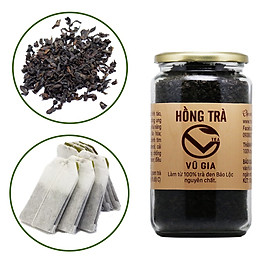 Hồng Trà Nguyên Chất Bảo Lộc Vũ Gia 100gr-hũ + Tặng 5 Túi Lọc Đựng Trà