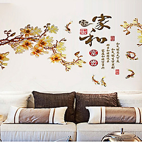Decal dán tường hoa mai vàng lộc xuân xl8141