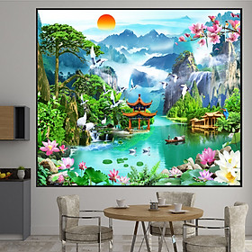 Tranh Phong Thủy Tráng Gương-Tranh Treo Tường