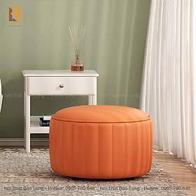 Mua Ghế đôn gỗ bọc da cao cấp  ghế đôn sofa  bàn trang điểm  ghế phòng khách siêu chất Bảo Long