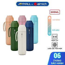 Bình Giữ Nhiệt Inox 316 Elmich Goodluck EL8306 500ml, Hàng Chính Hãng, Nắp Mở 1 Chạm - JoyMall