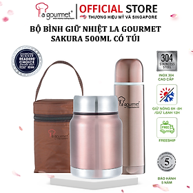 Mua Bộ Bình Và Hộp Giữ Nhiệt Có Túi Đựng Sakura La Goumet LGMTWSR302779 580ml