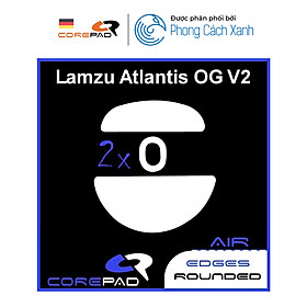 Feet chuột PTFE Corepad Skatez AIR Lamzu Atlantis OG V2 Superlight / Lamzu Atlantis OG V2 4K Superlight (2 bộ)- Hàng Chính Hãng