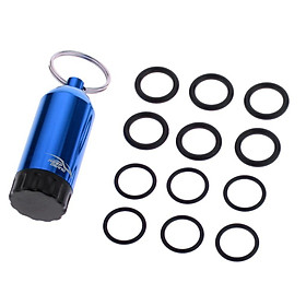 Mini Scuba Diving Tank with 12 O Rings and Brass Pick Dive Key Chain
