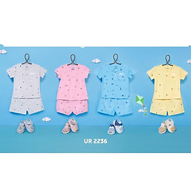Bộ quần áo cộc tay bé trai - bé gái chất liệu Petit từ 6 tháng đến 4 tuổi UR2236